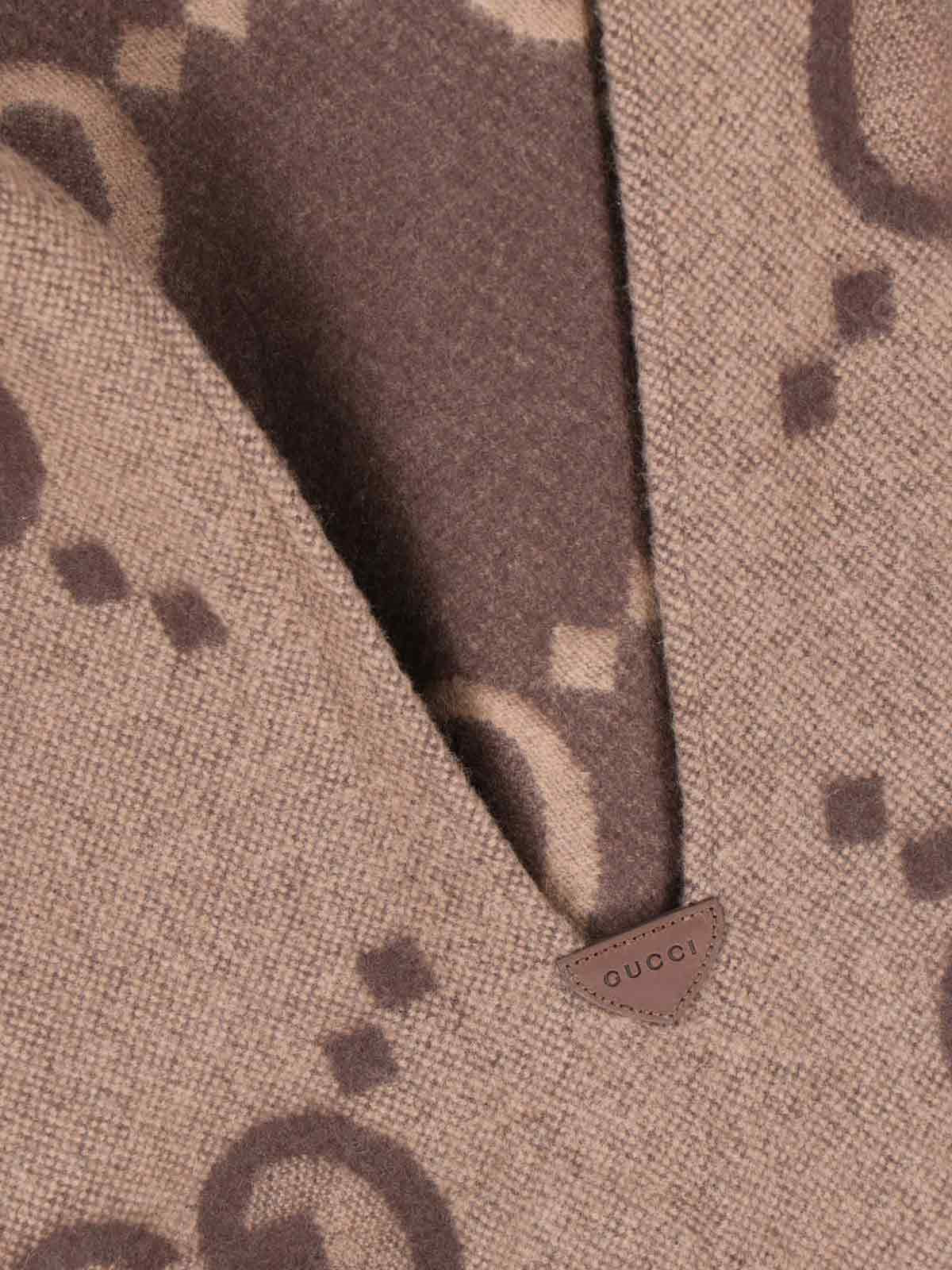 Gucci Reversible jumbo GG cashmere cape