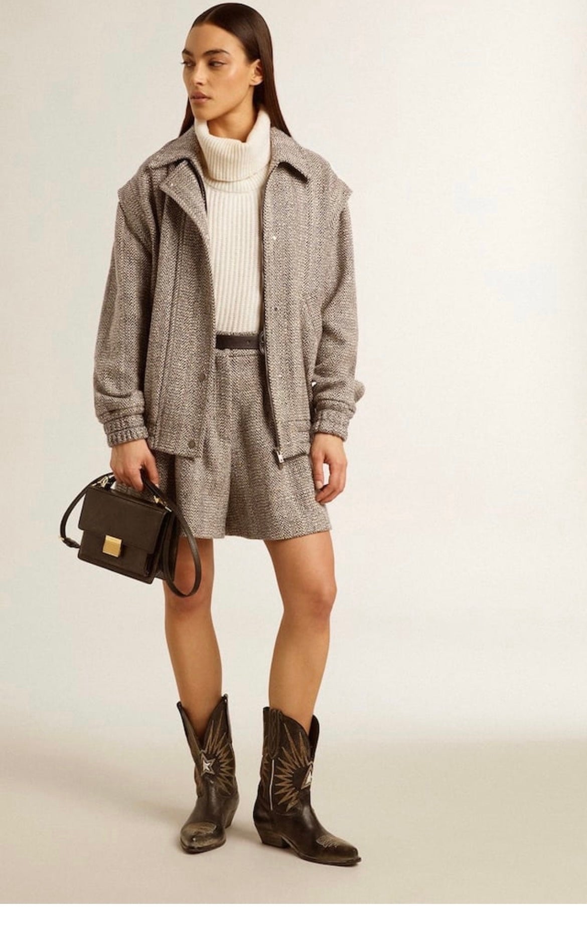 Golden Goose Bomber Pleated Shorts