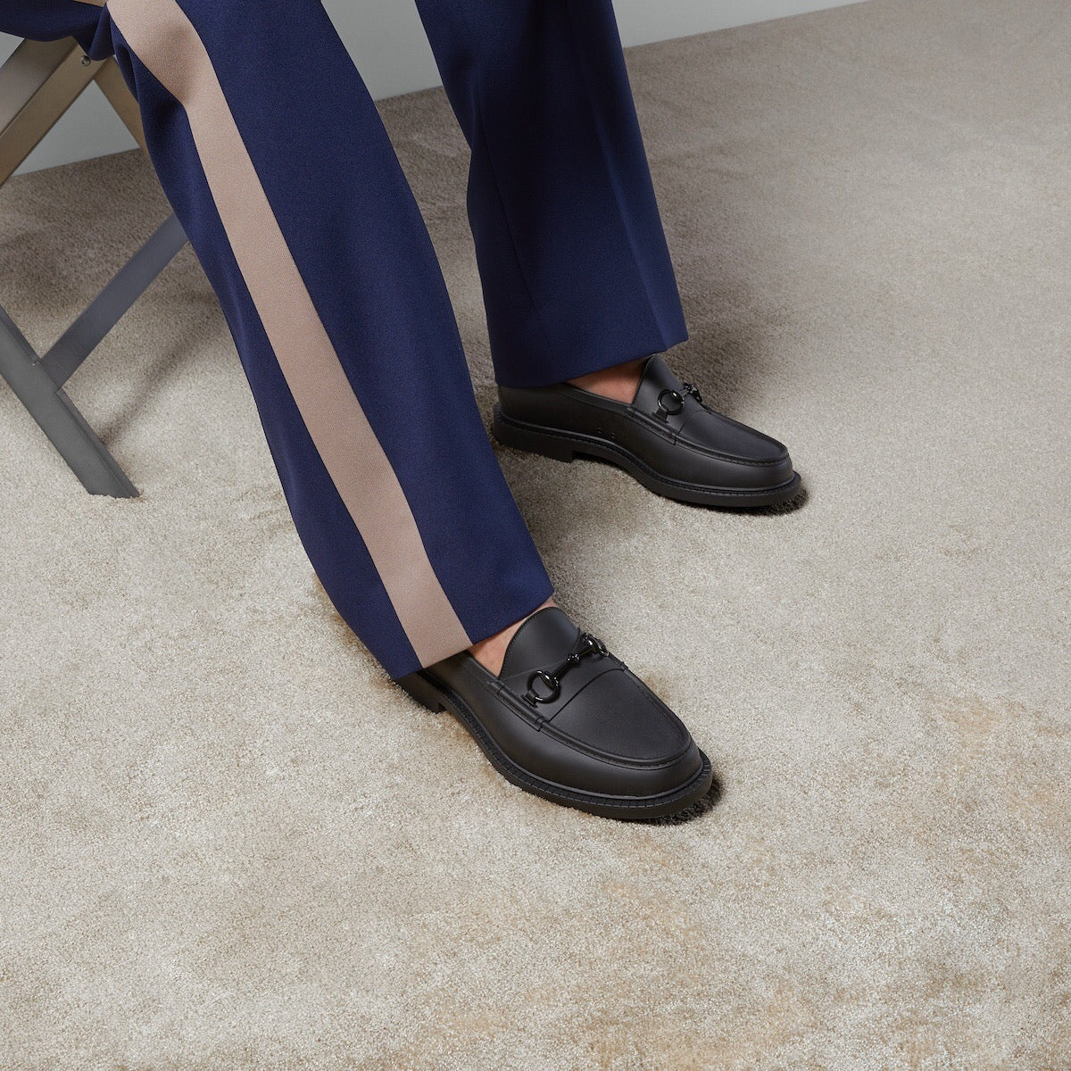 Gucci Enameled Horsebit Loafers