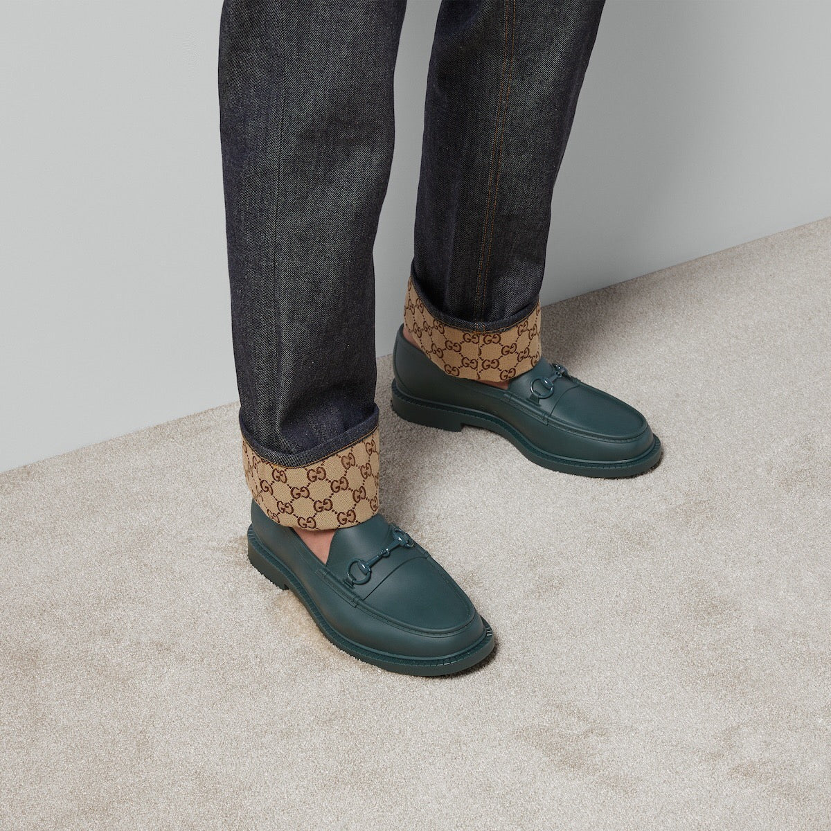 Gucci Enameled Horsebit Loafers