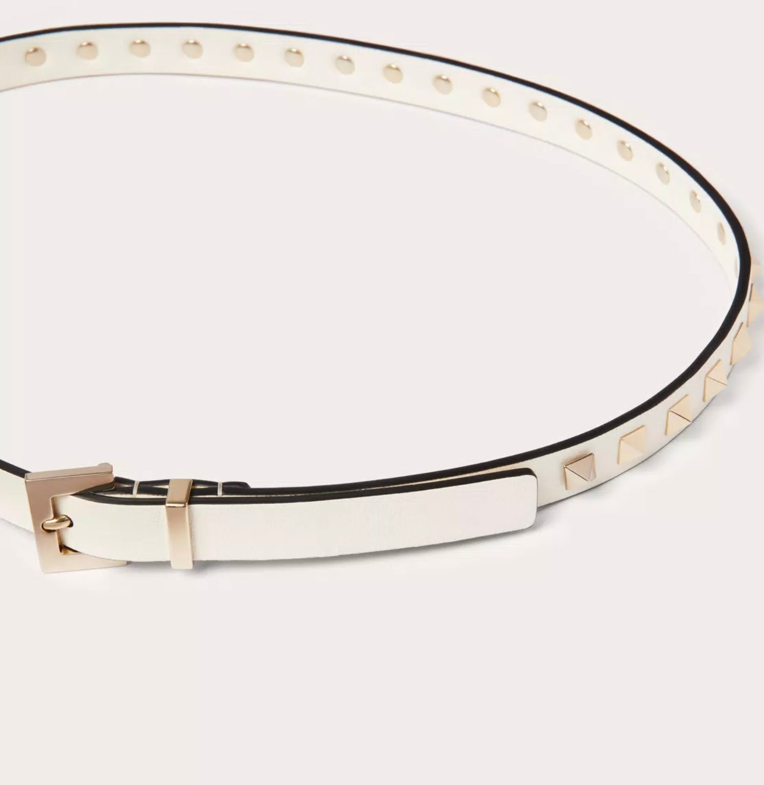 Valentino Rockstud Belt In Shiny Calfskin 15 Mm