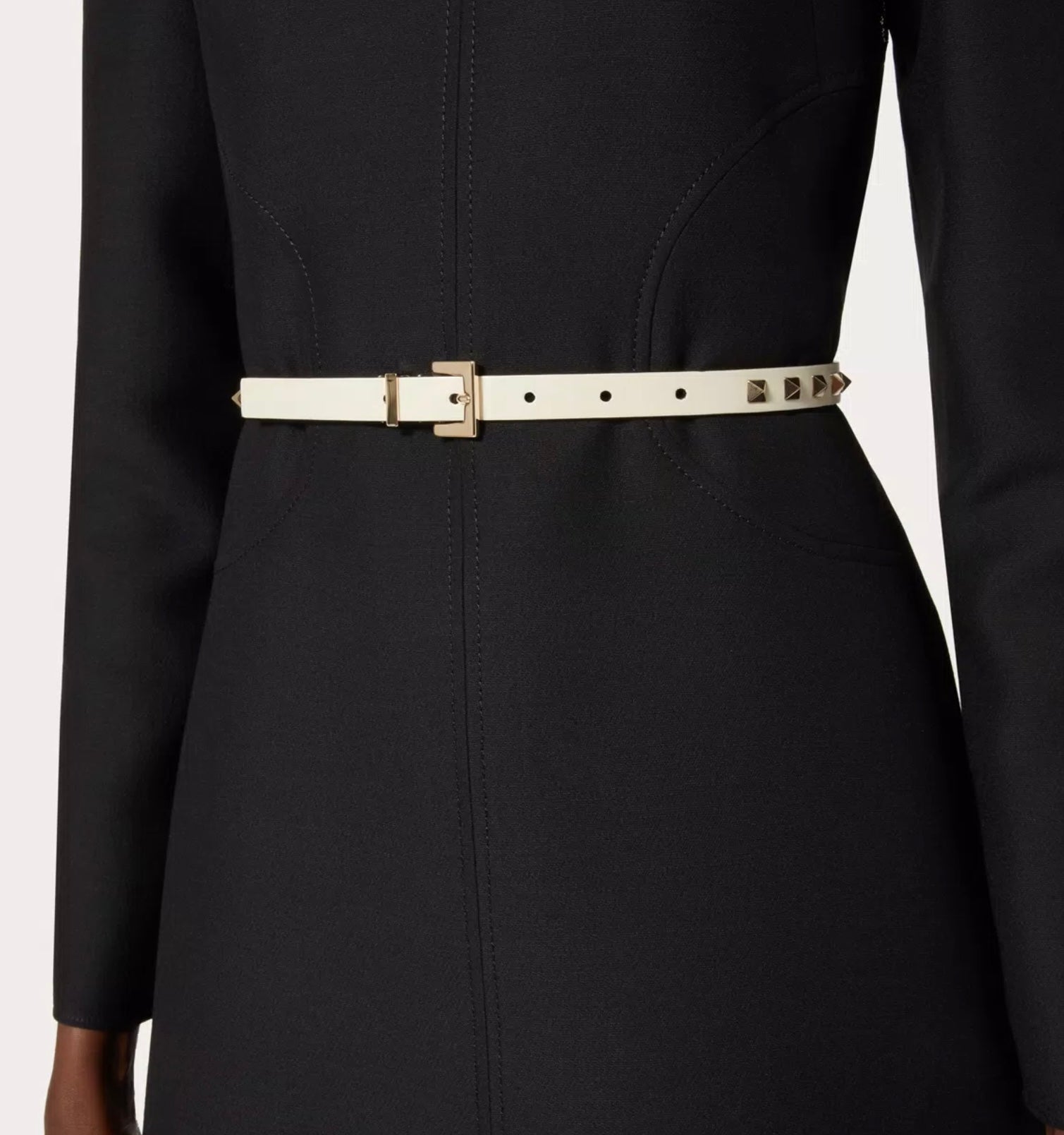 Valentino Rockstud Belt In Shiny Calfskin 15 Mm
