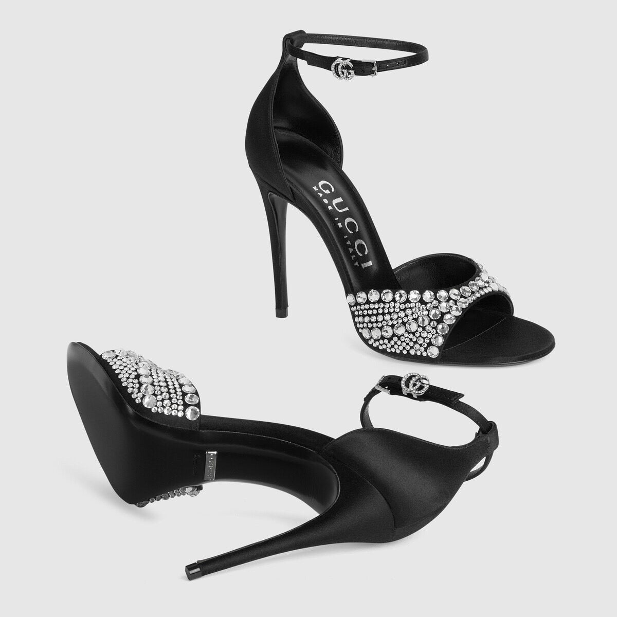 Gucci Double G Crystals High Heel Sandals