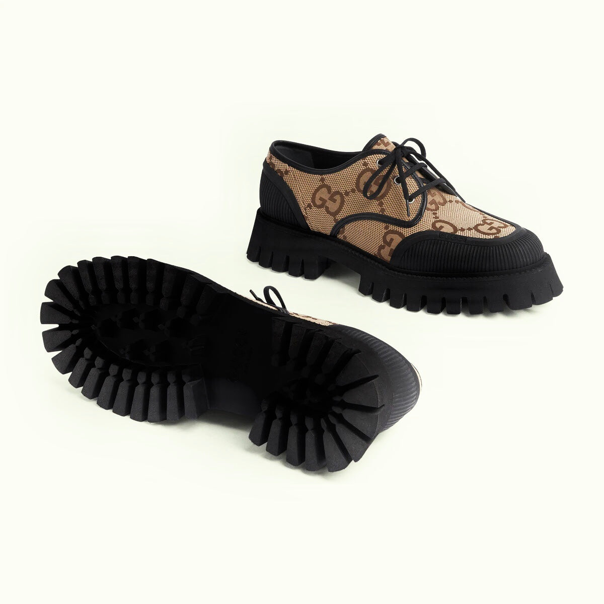 Gucci Maxi GG Lace Up Shoes