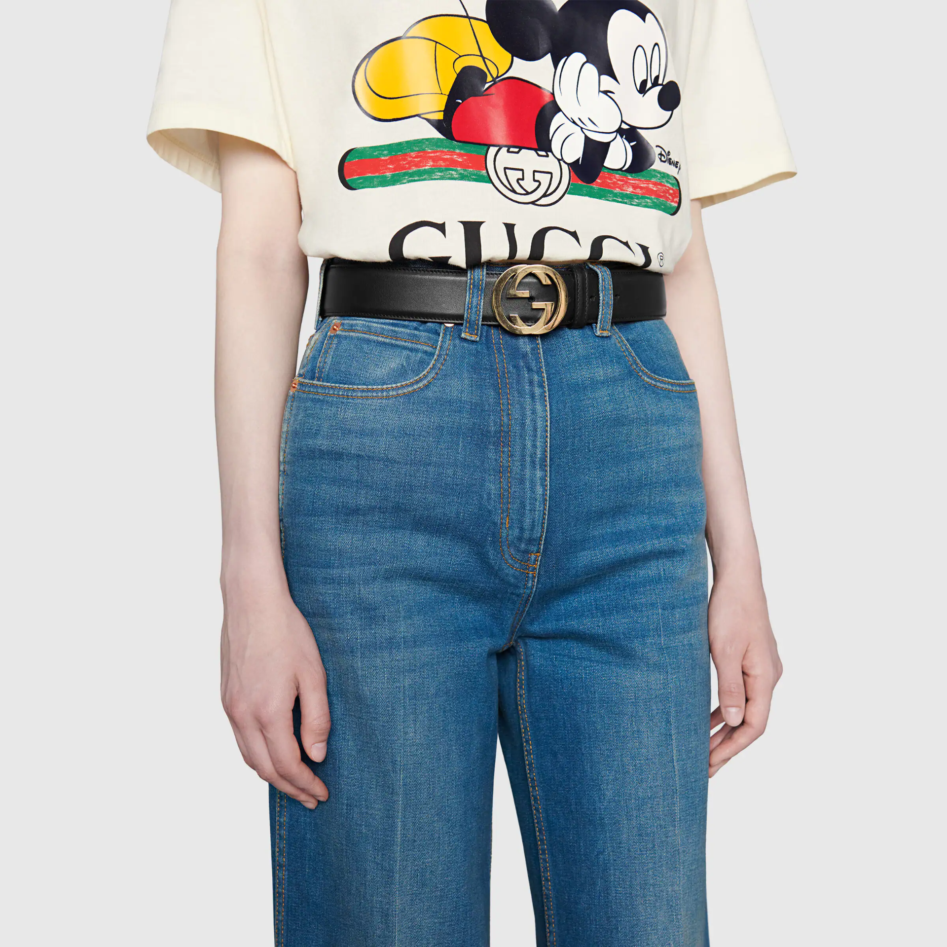 Gucci Interlocking G Buckle Wide Belt