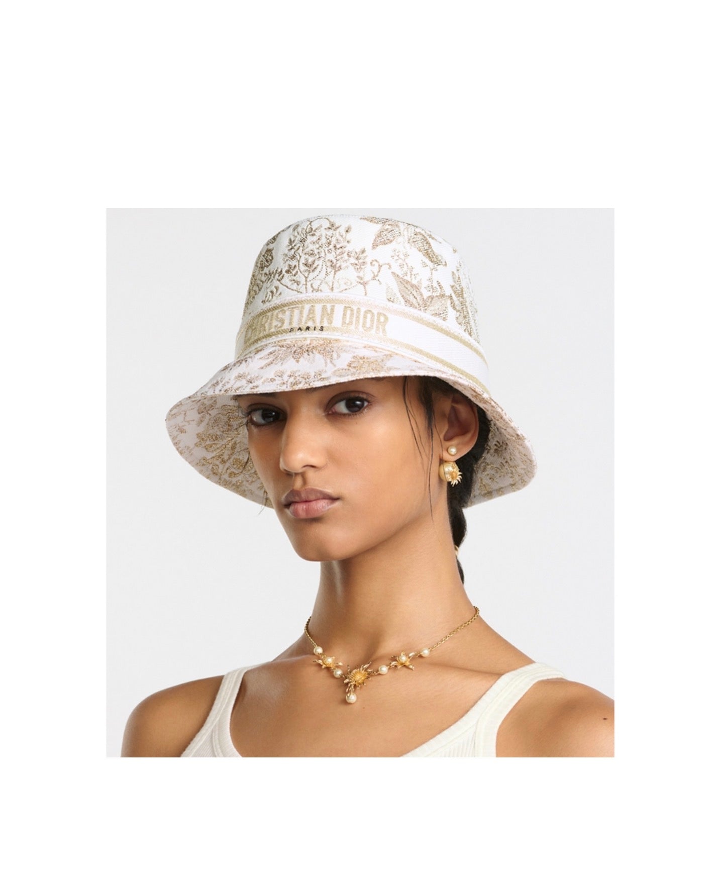 Dior D-Bobby Millefiori Small-Brim Bucket Hat