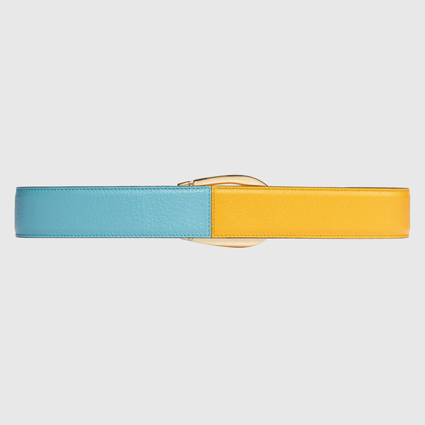 Gucci G Buckle Two Tone Belt