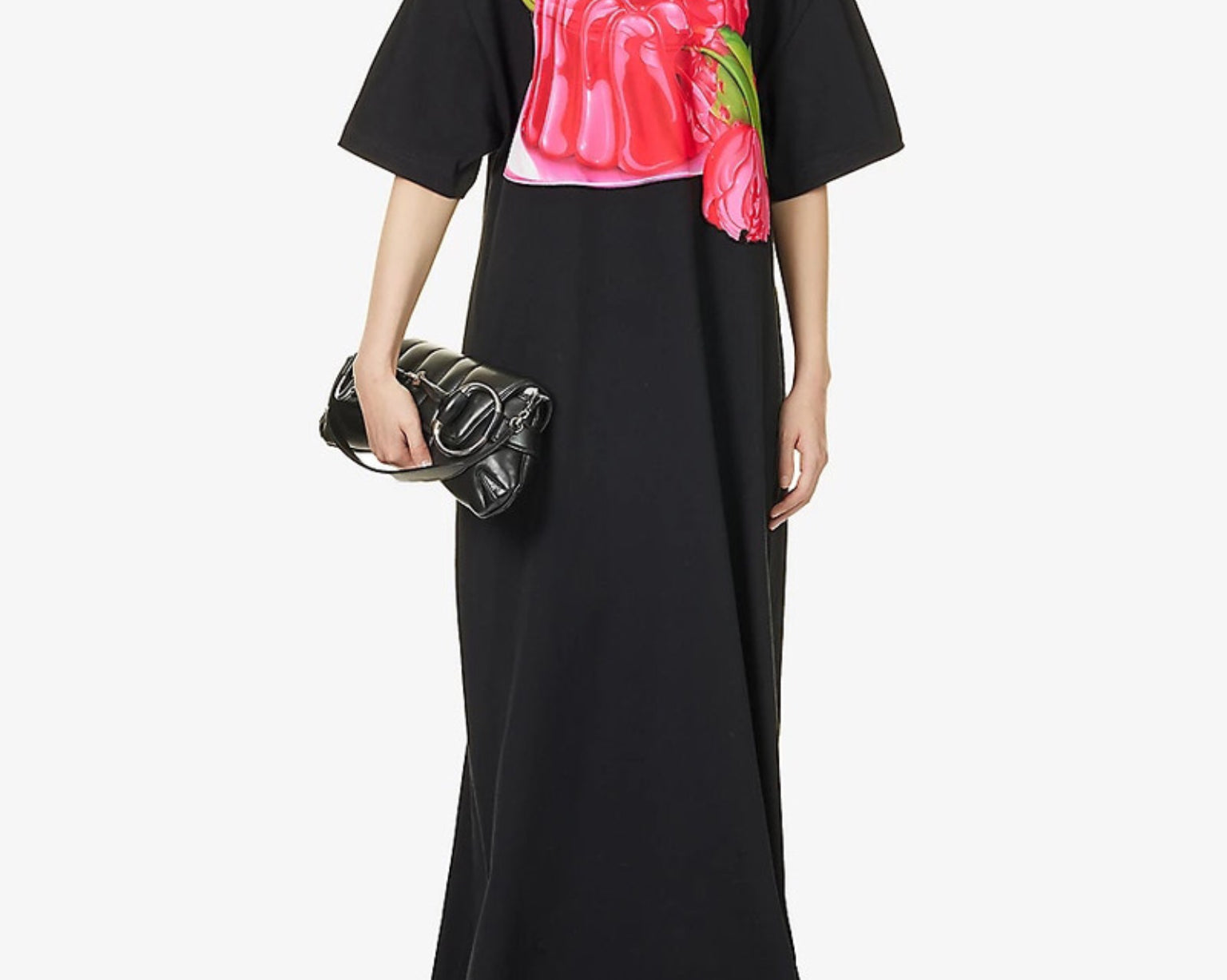 Gucci Jelly Rose Print Cotton Jersey Dress