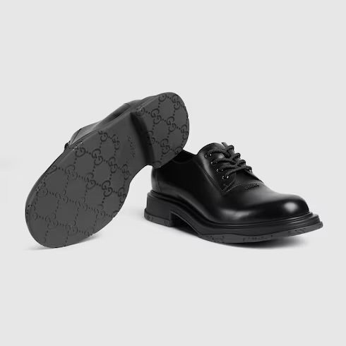 Gucci Tonal Logo Lace-Up Shoe