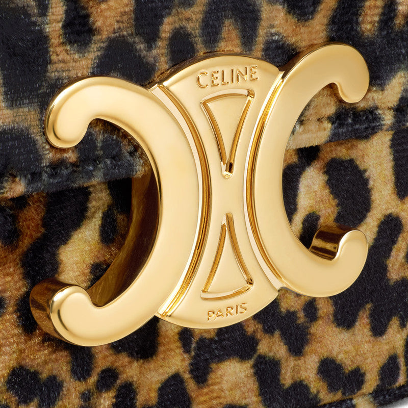 Celine Claude Leopard Crossbody