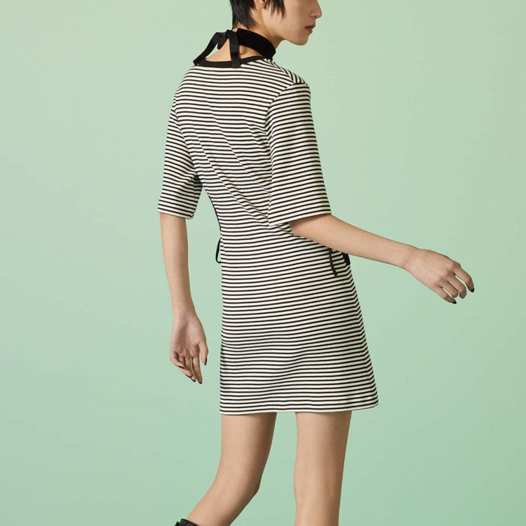 Gucci Logo Striped Cotton T-Shirt Dress