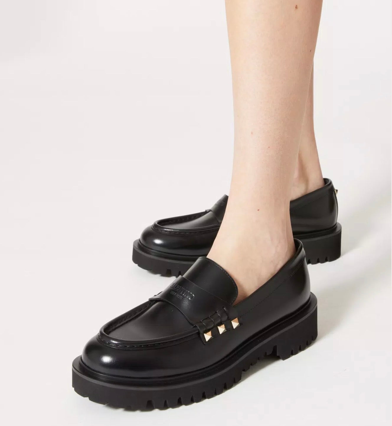 Valentino Rockstud Calfskin Loafer