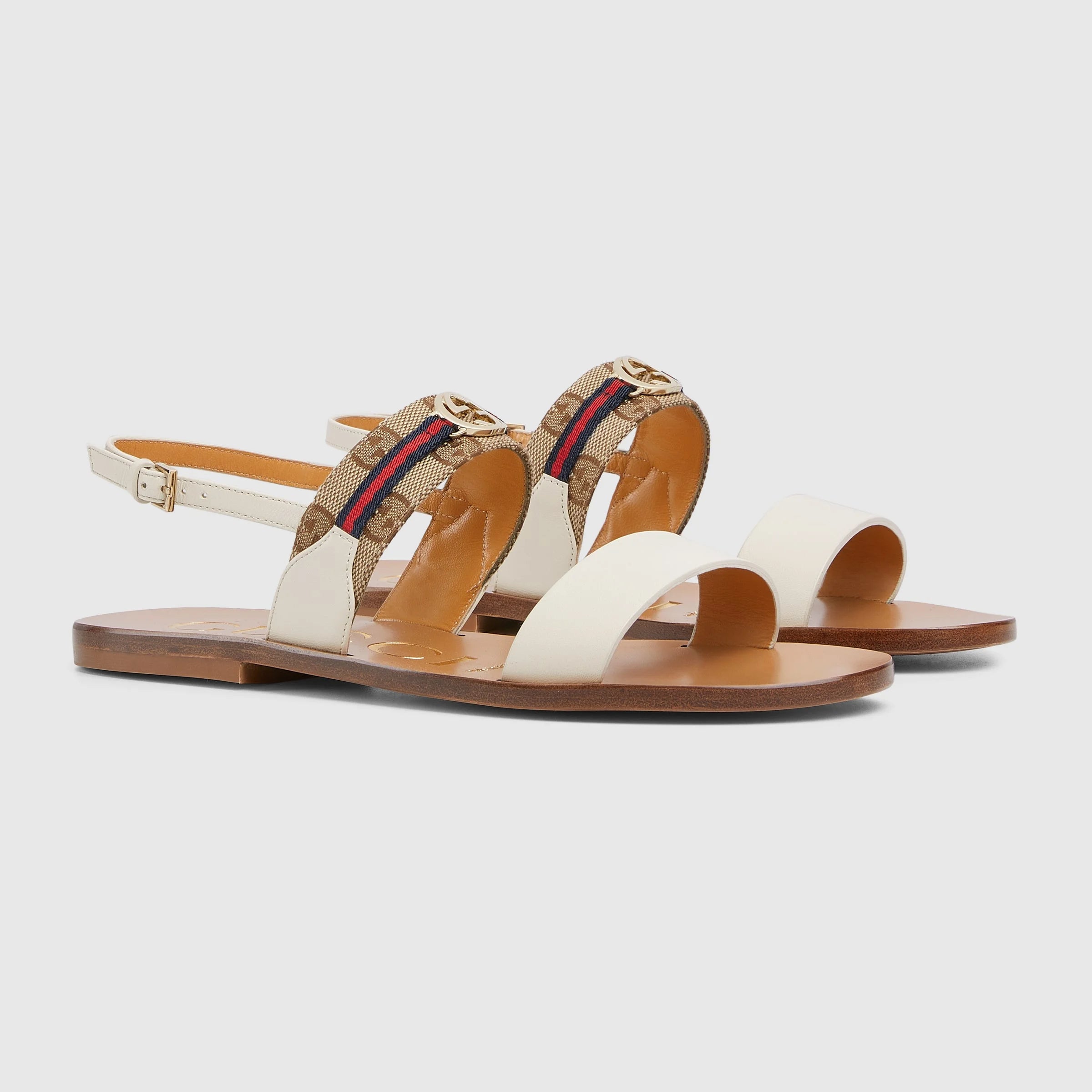 Gucci Interlocking G Web Sandals