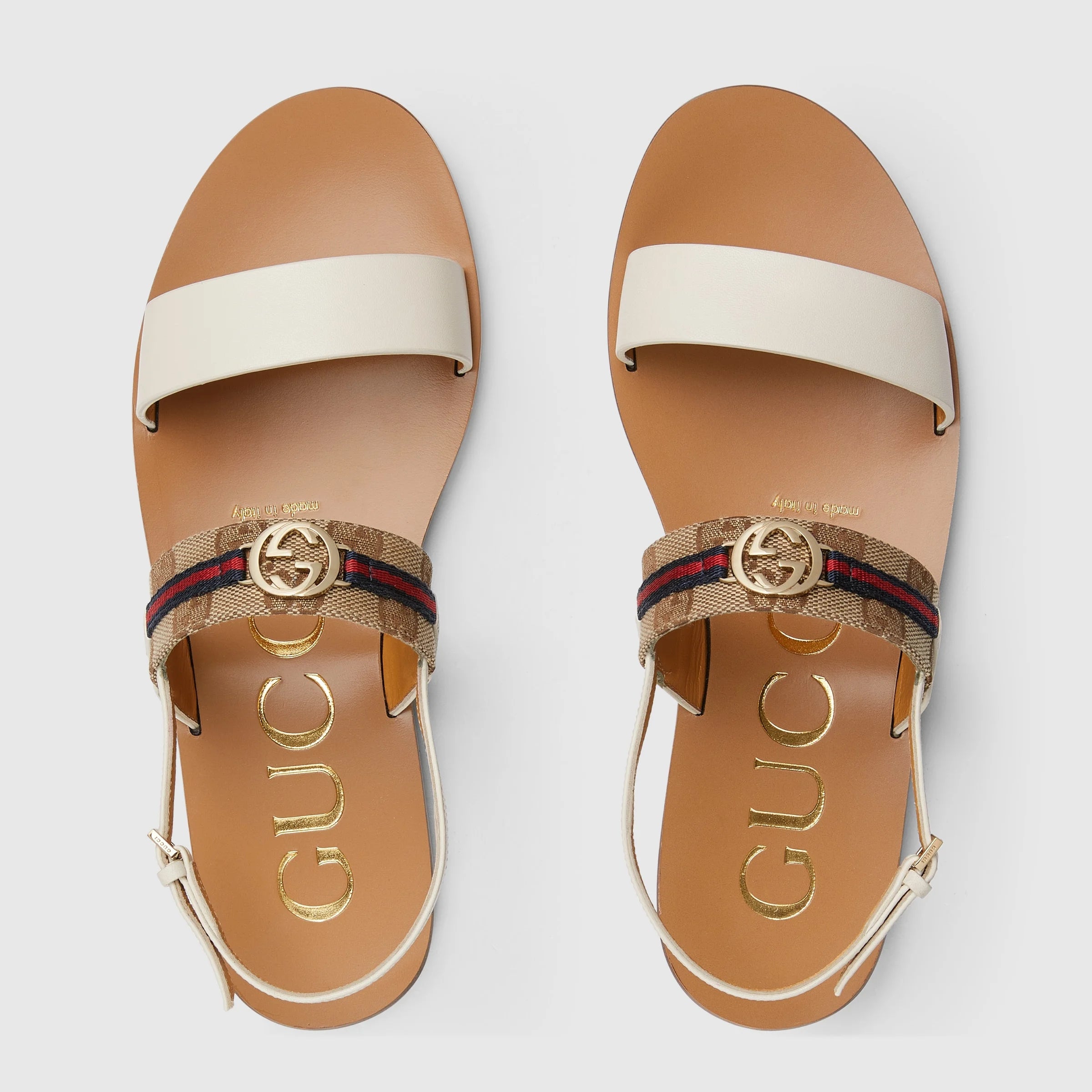 Gucci Interlocking G Web Sandals