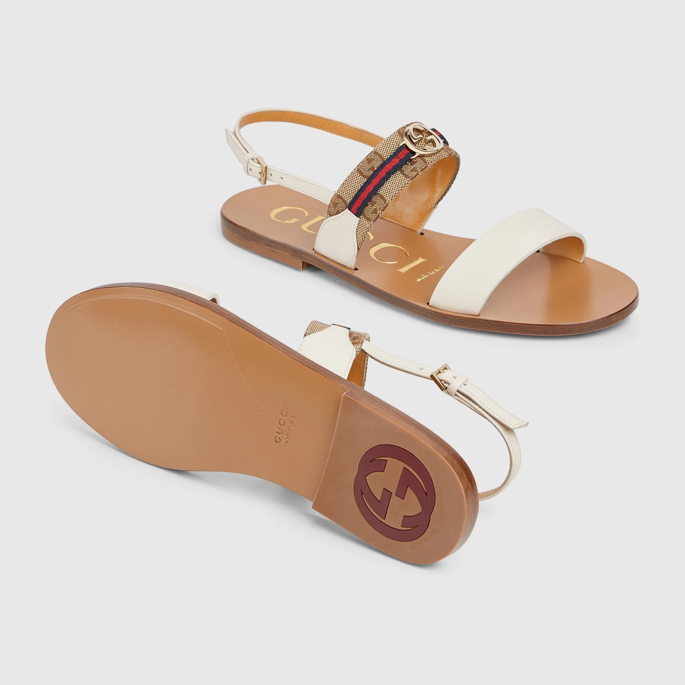 Gucci Interlocking G Web Sandals