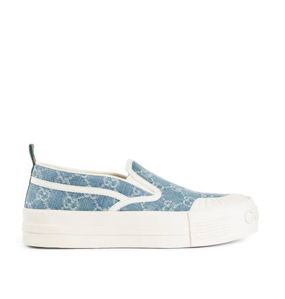 Gucci GG Web Denim Slip on Sneakers