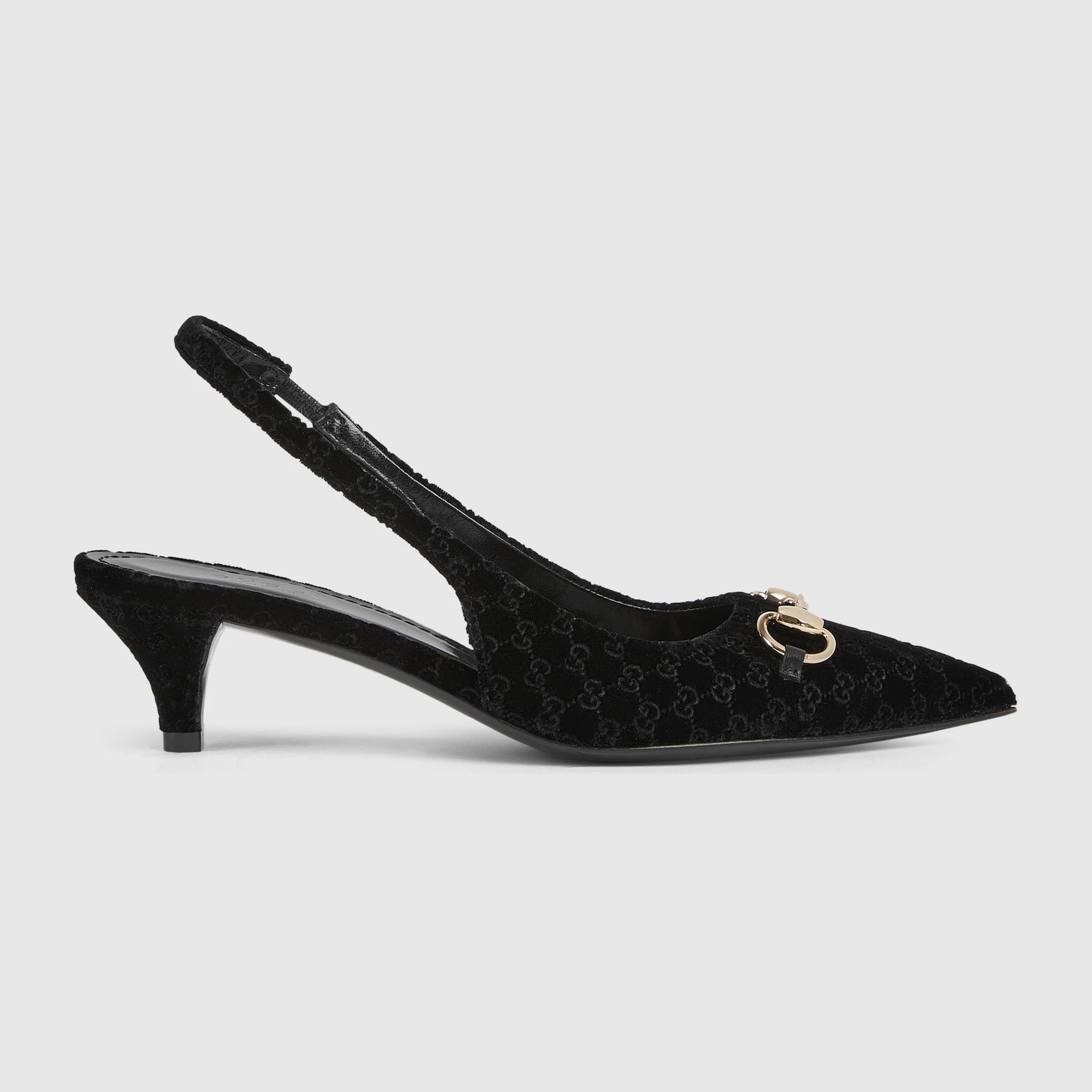 Gucci Horsebit GG Slingback Pumps