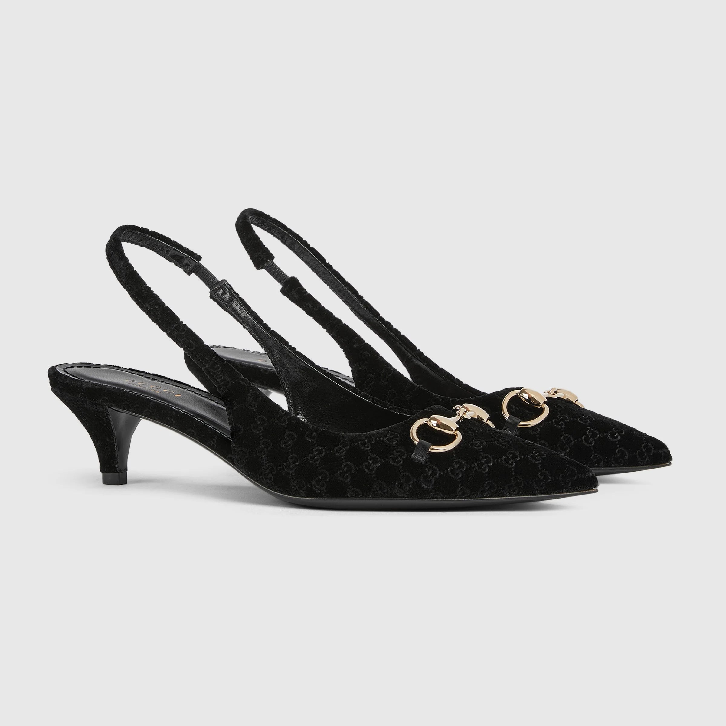 Gucci Horsebit GG Slingback Pumps