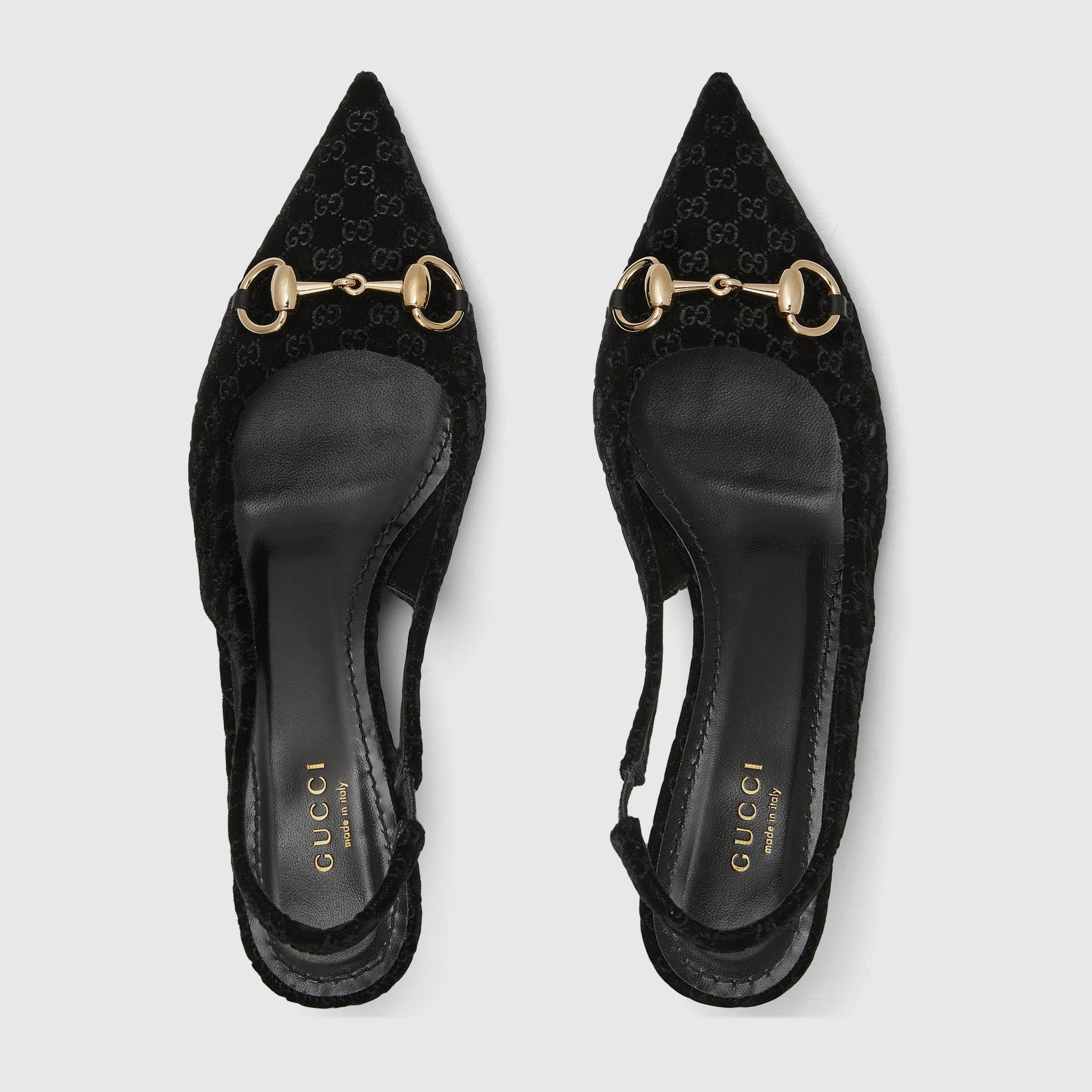 Gucci Horsebit GG Slingback Pumps