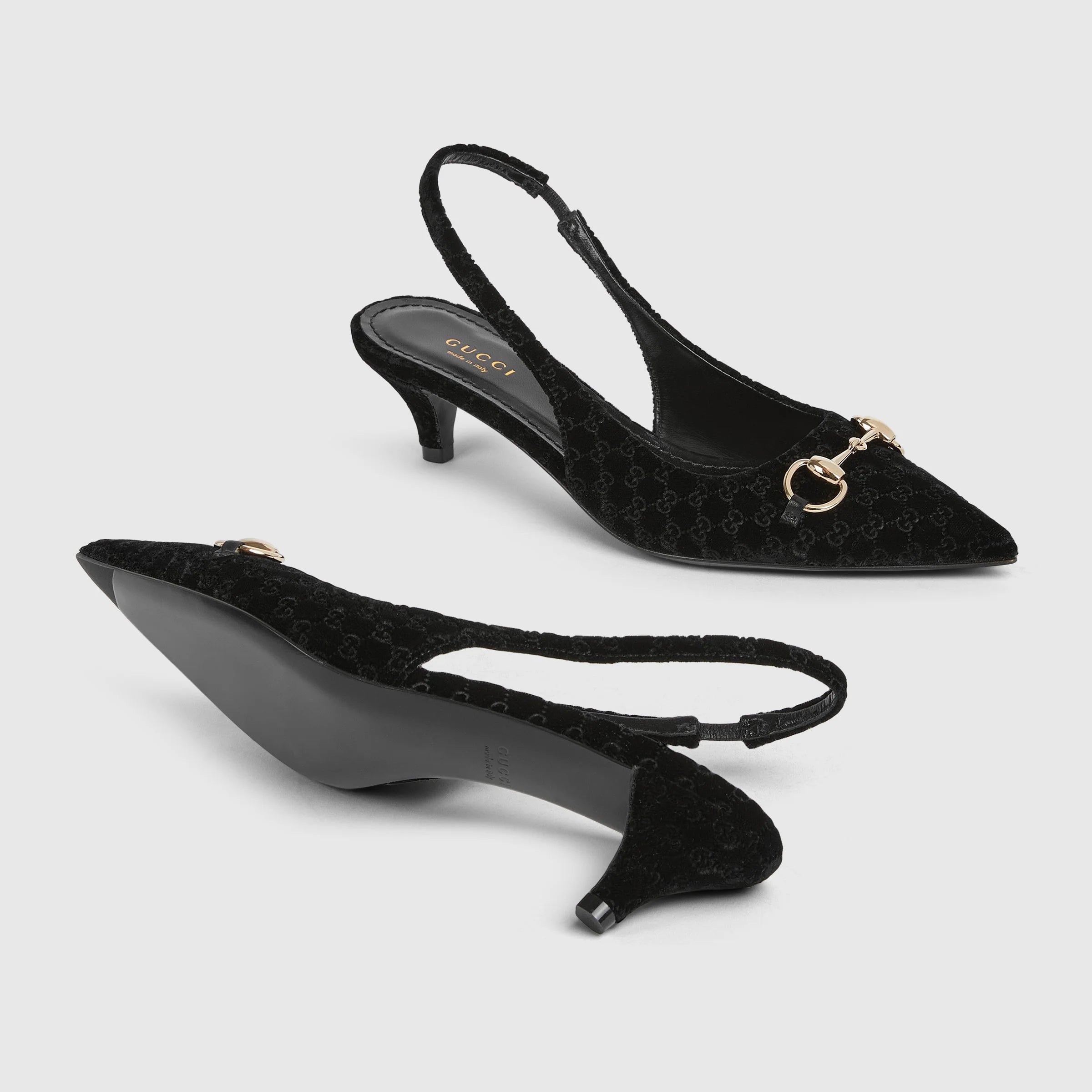 Gucci Horsebit GG Slingback Pumps
