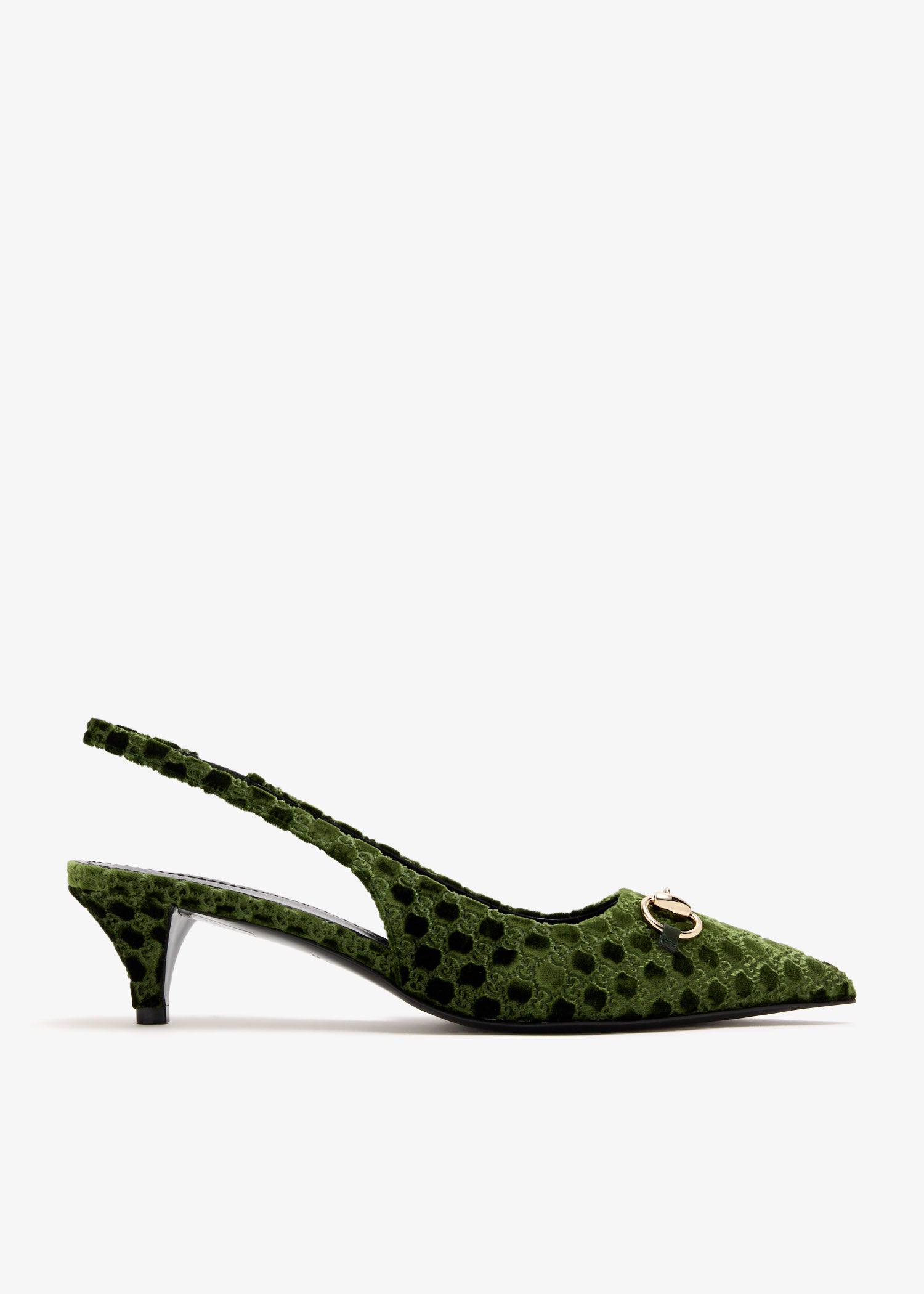 Gucci Horsebit GG Suede Pumps