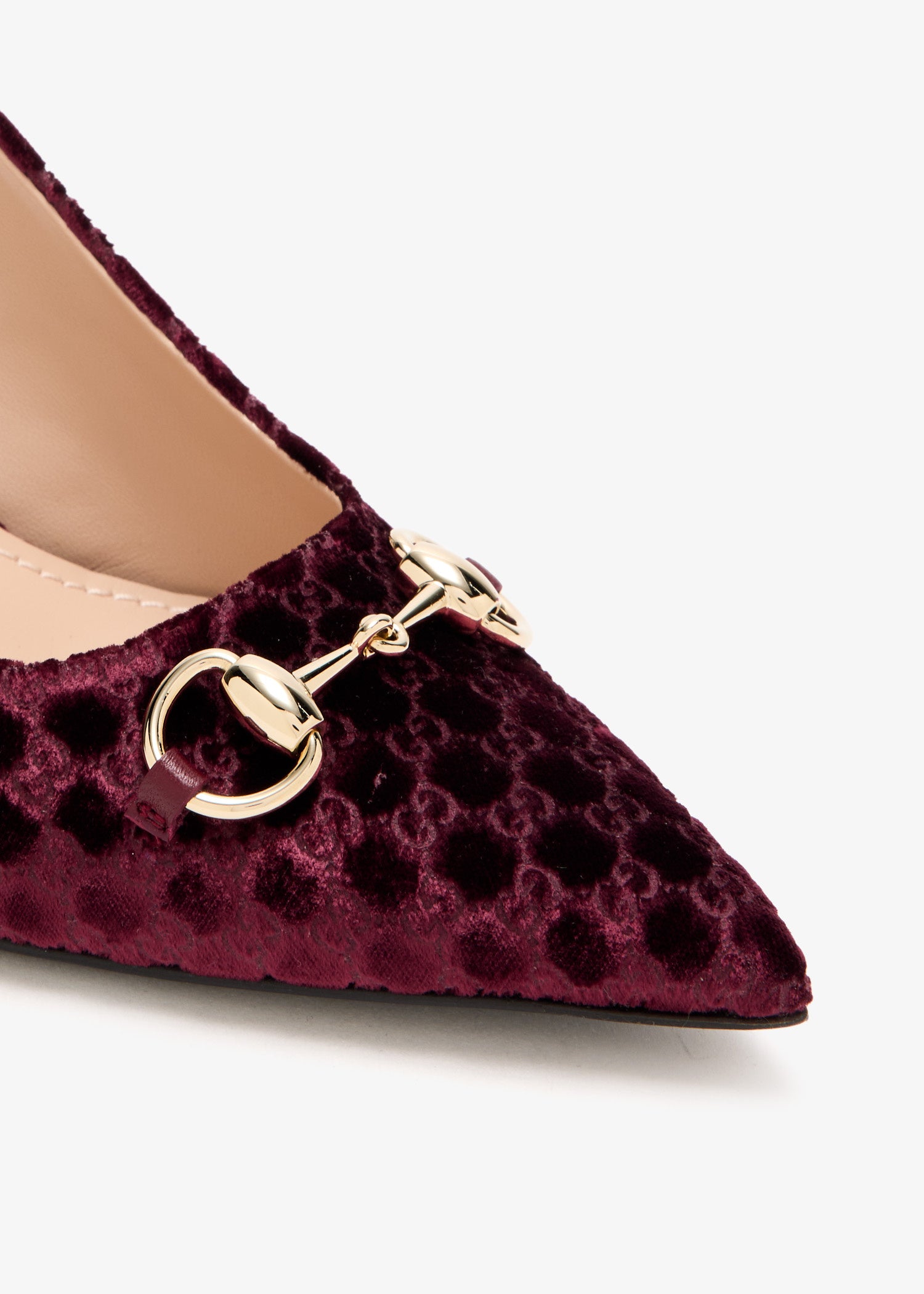 Gucci Horsebit GG Velvet Pumps