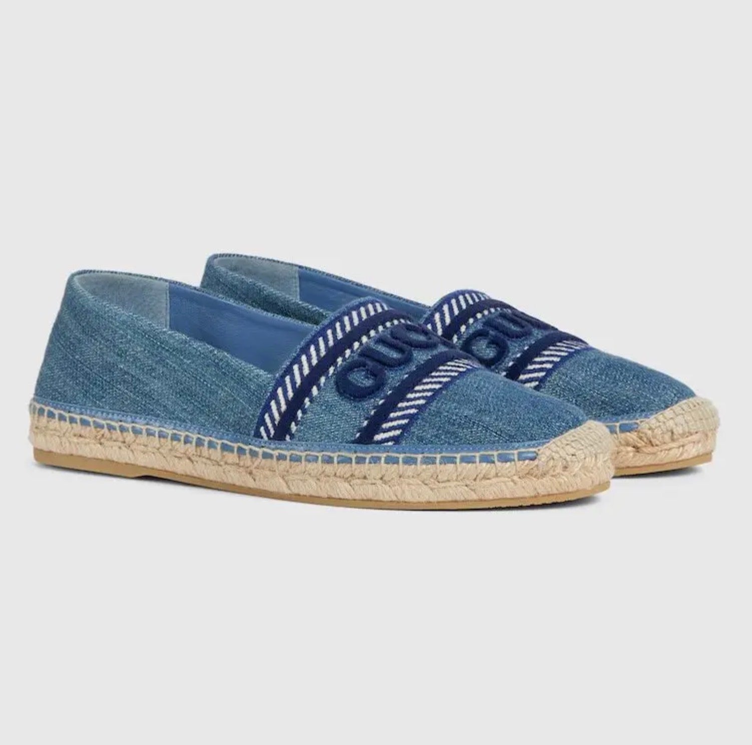 Gucci Logo Denim Espadrilles