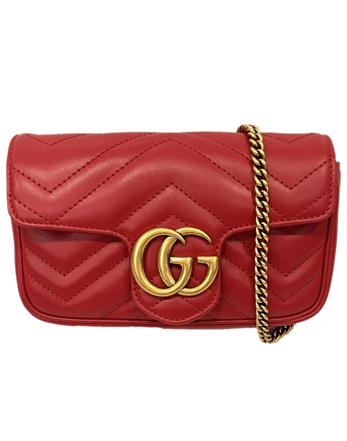 Gucci Marmont Double G Leather Crossbody Bag