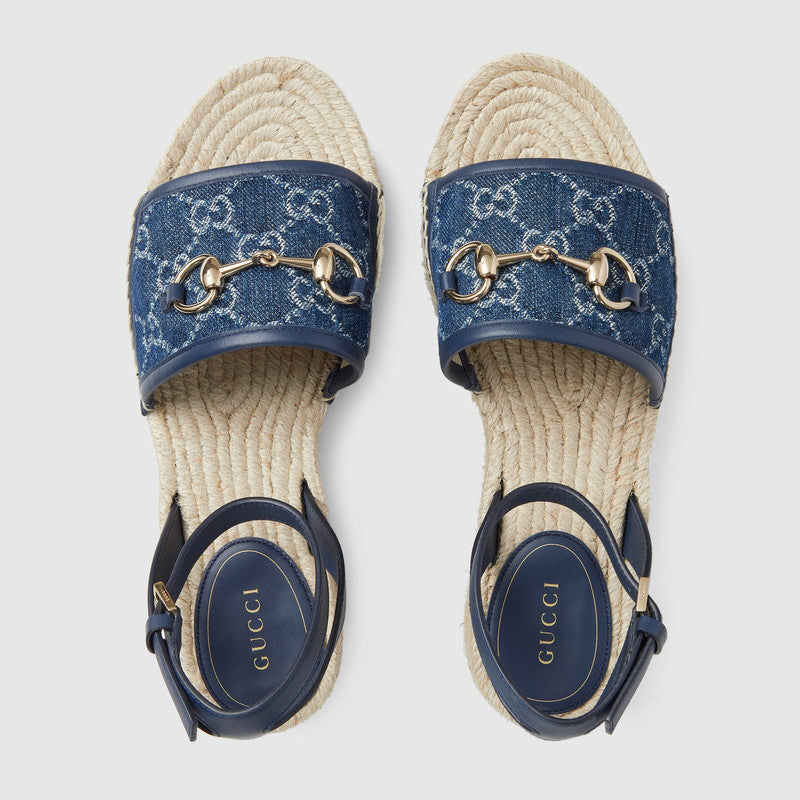 Gucci Horsebit GG Platform Espadrilles