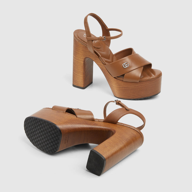 Gucci Double G Platform Sandals