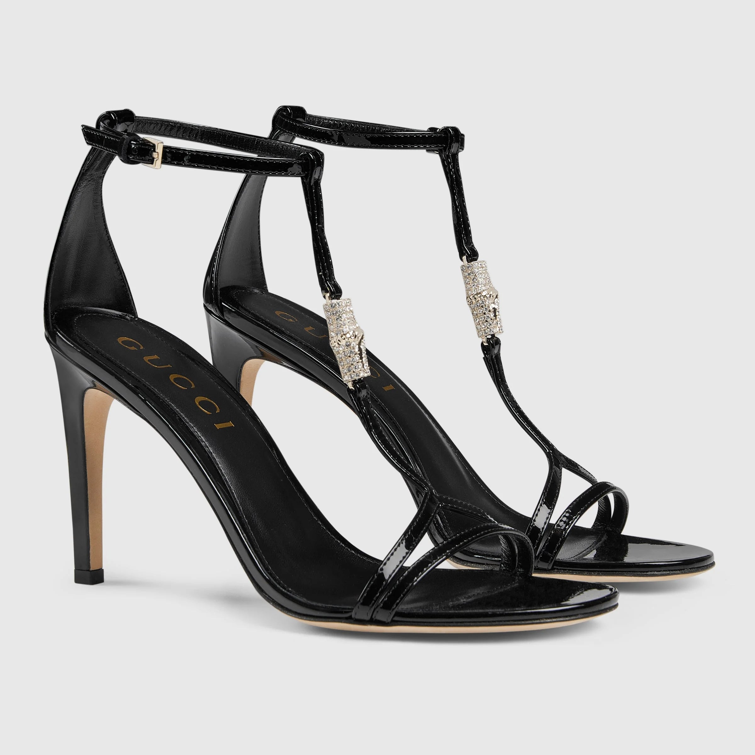 Gucci Bamboo Crystal Sandals