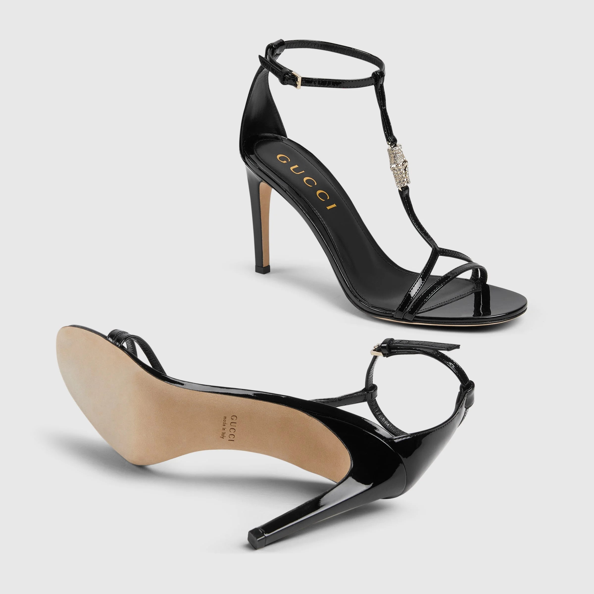 Gucci Bamboo Crystal Sandals