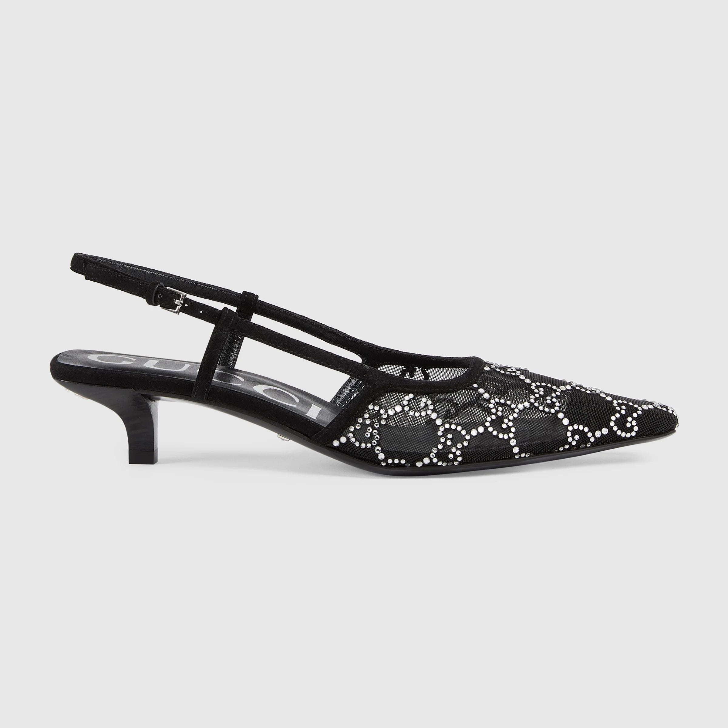 Gucci GG Crystal Slingback Pumps