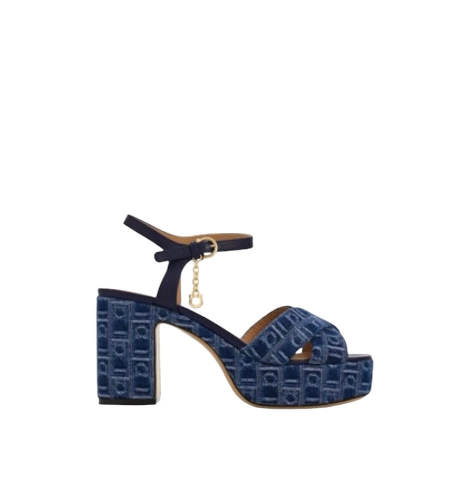 Ferragamo Monogram Platform Sandal