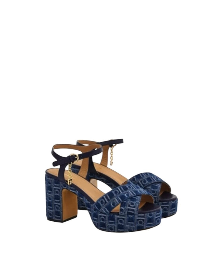 Ferragamo Monogram Platform Sandal