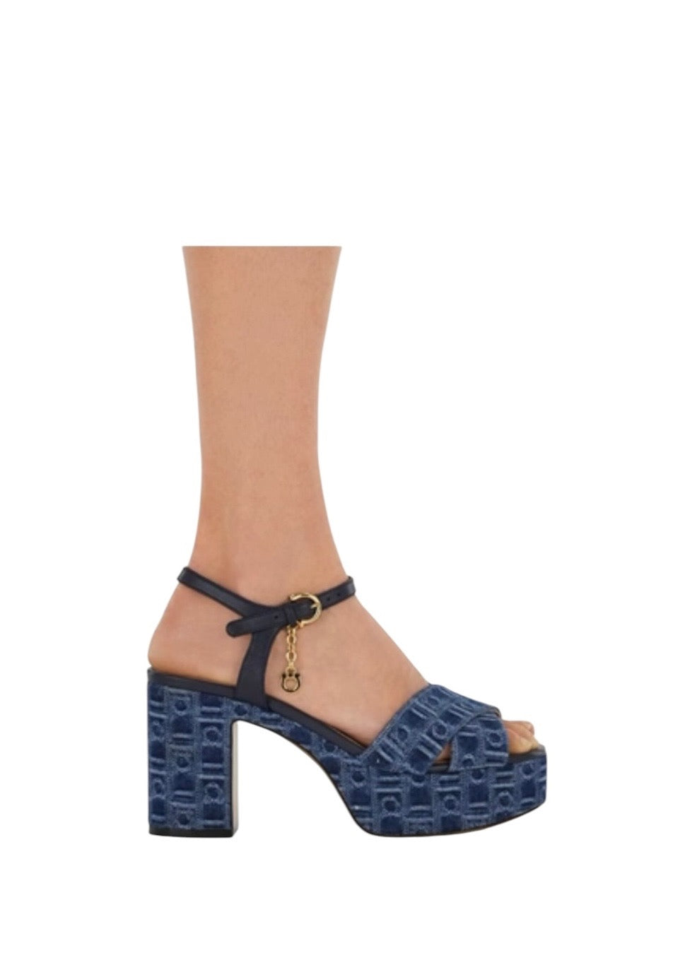 Ferragamo Monogram Platform Sandal