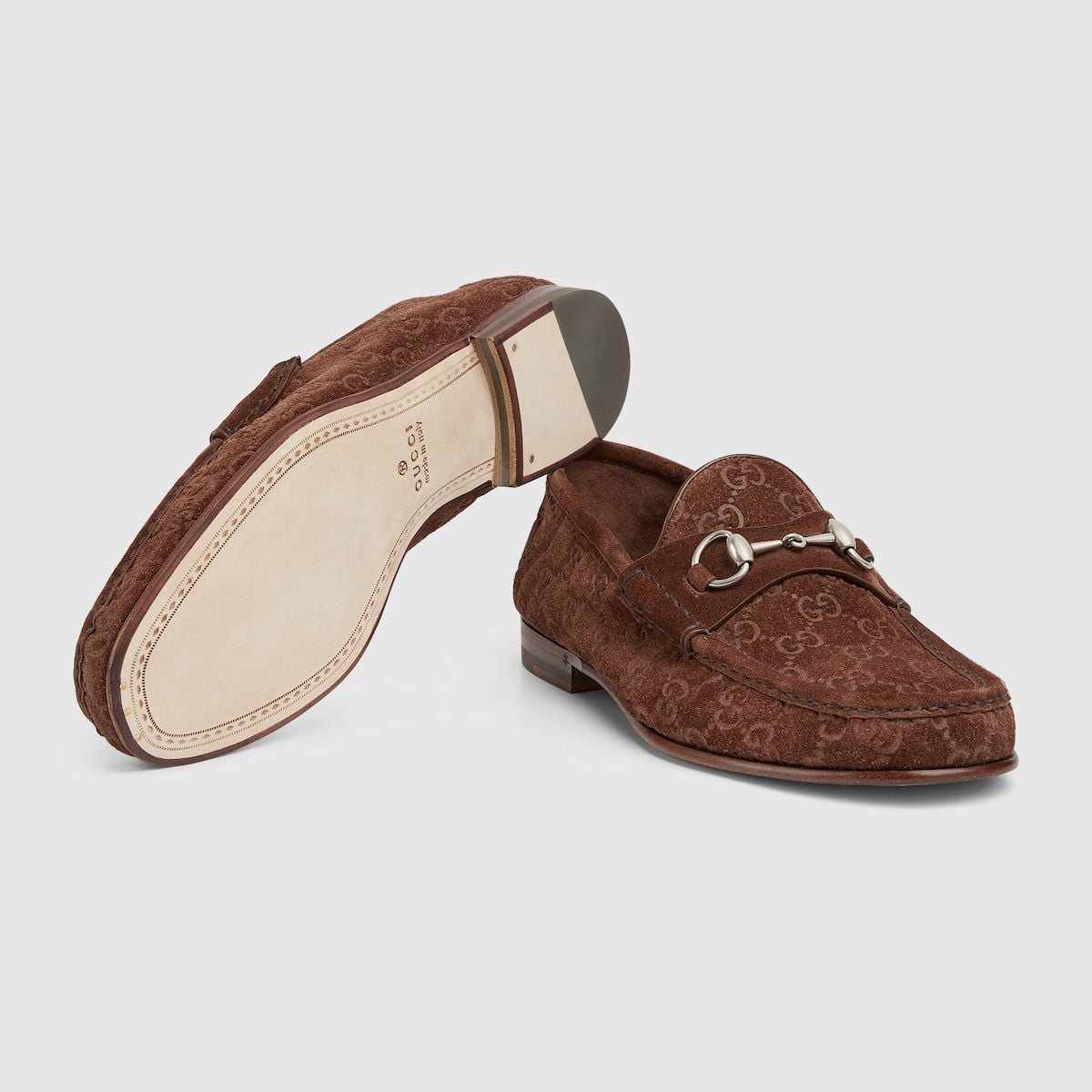 Gucci Horsebit GG Suede Loafers