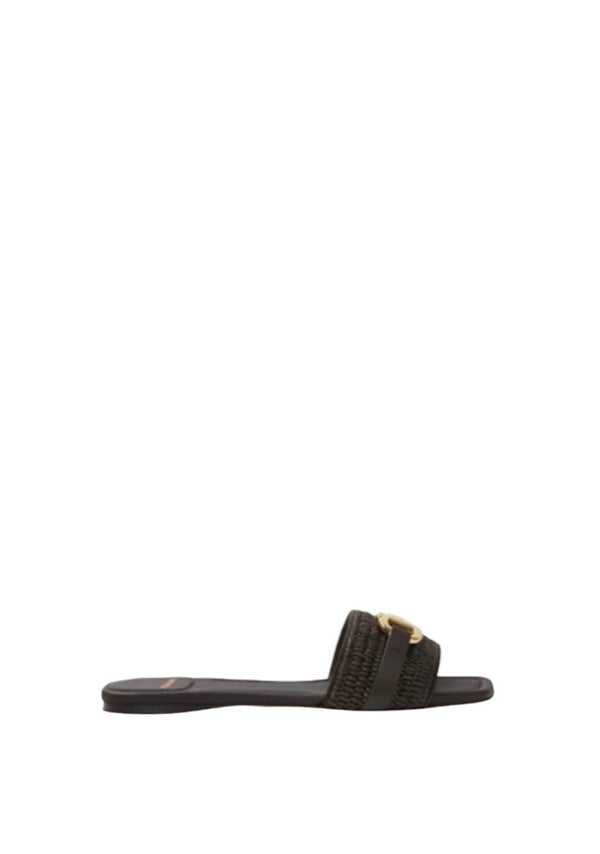 Ferragamo Gancini Ornament Flat Slide