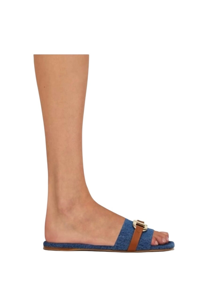 Ferragamo Gancini Ornament Flat Slide