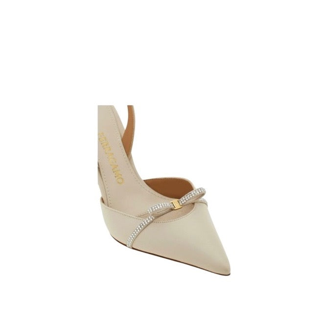 Ferragamo Bridal Mini Bow Pump