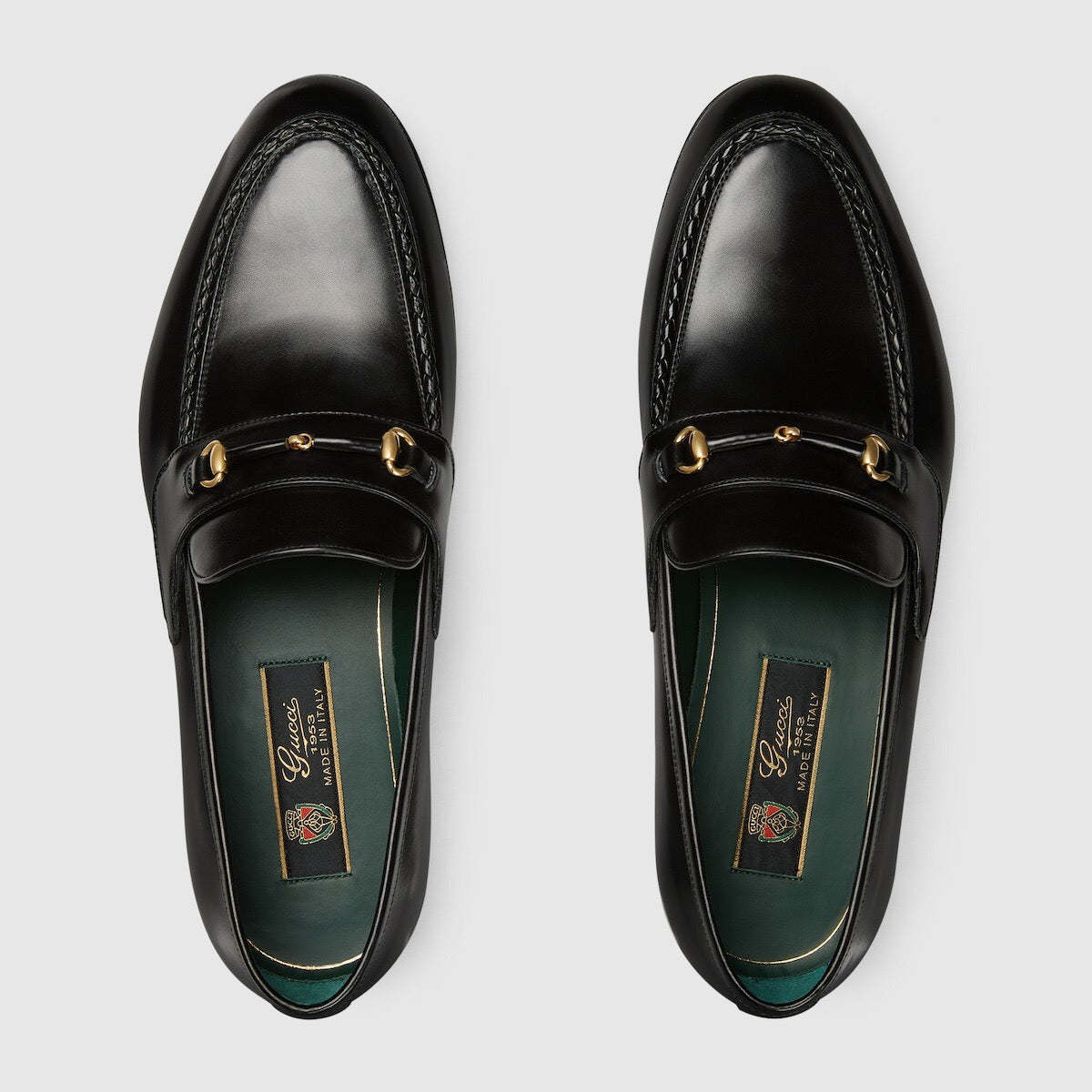 Gucci Covered Horsebit Leather Loafers