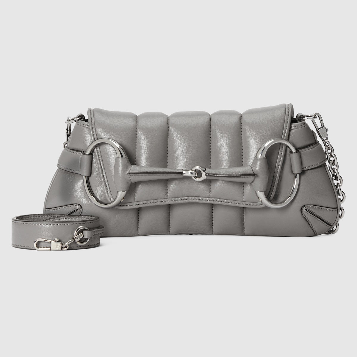 Gucci Jumbo Horsebit Leather Chain Shoulder Bag