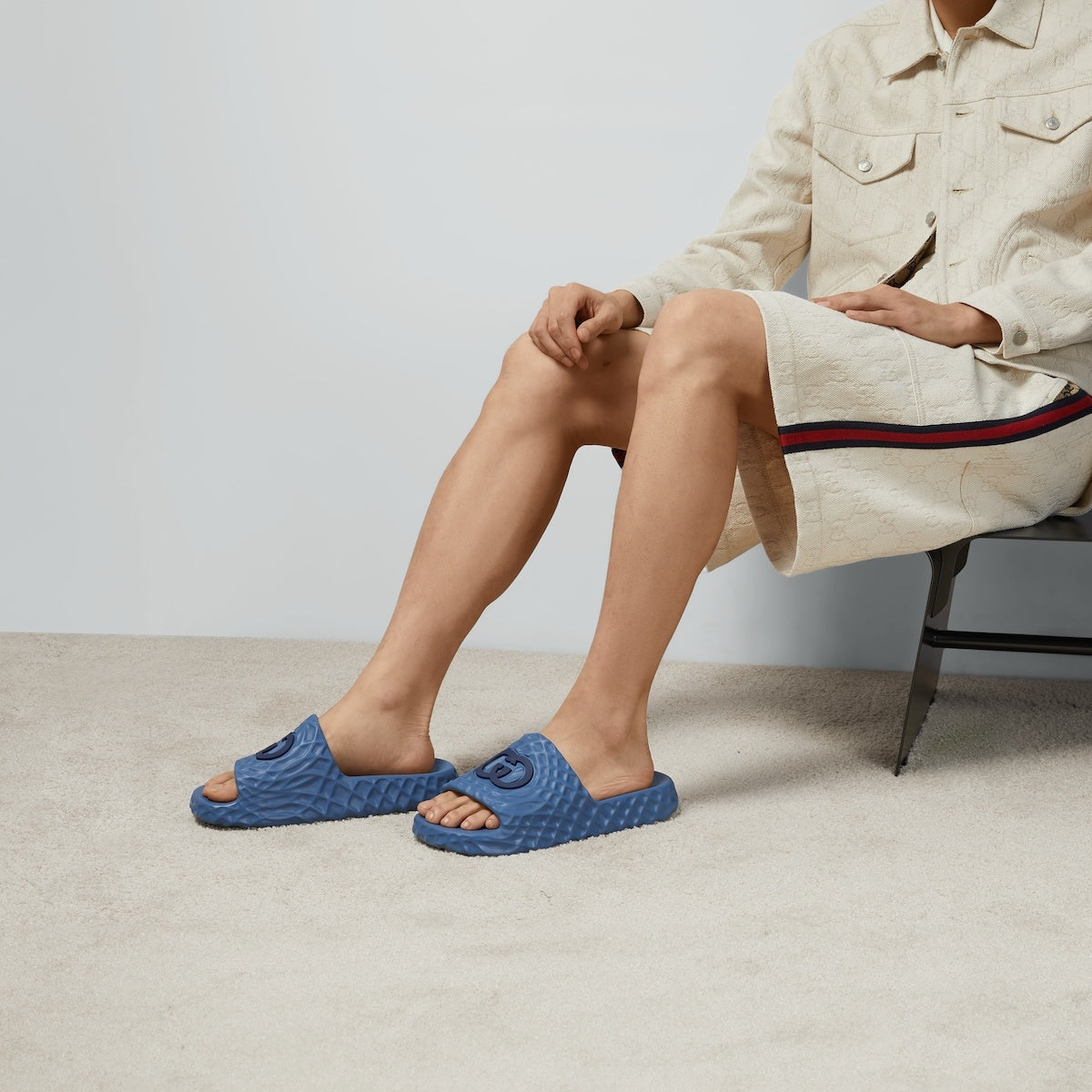 Gucci Interlocking G Rubber Slides