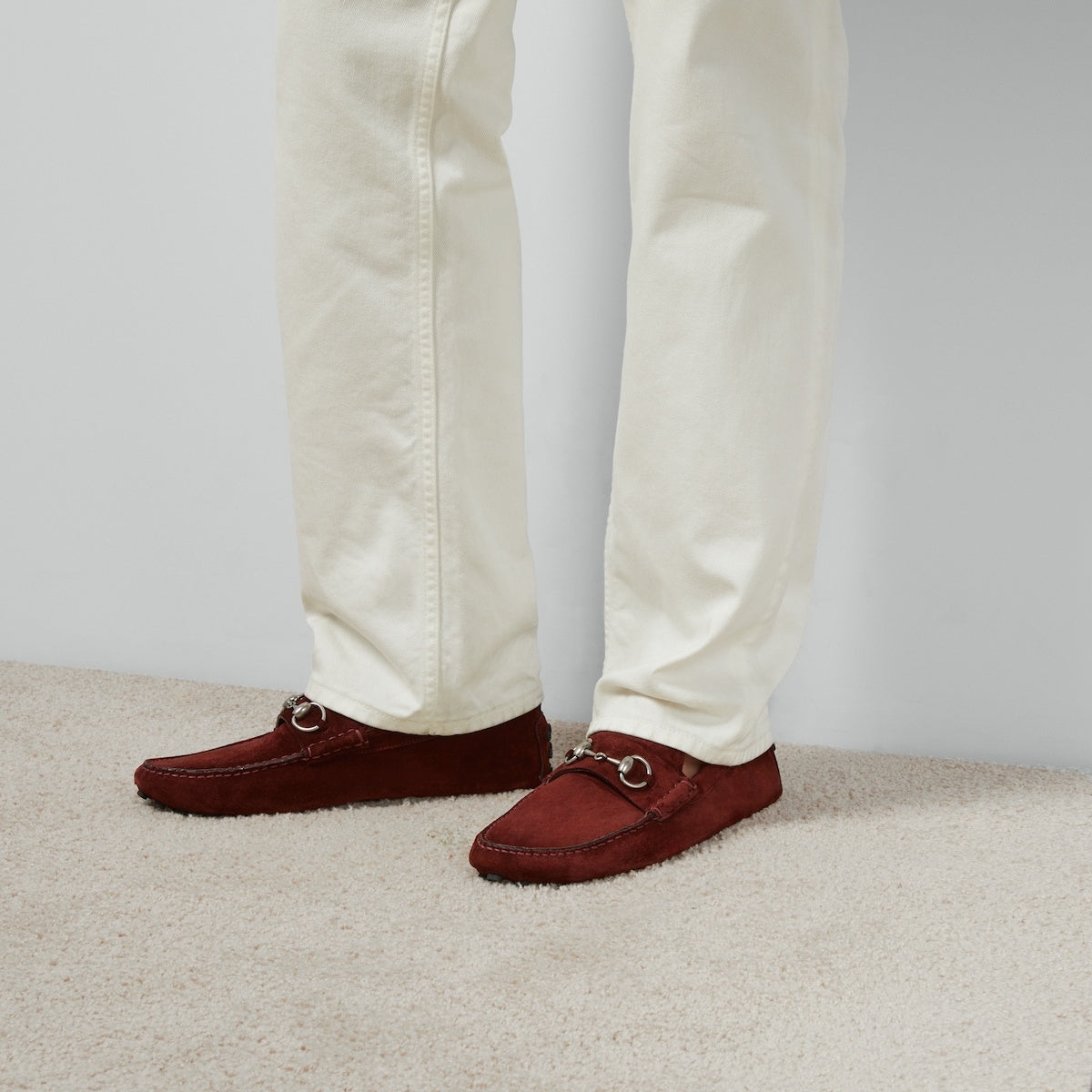 Gucci Horsebit Suede Drivers