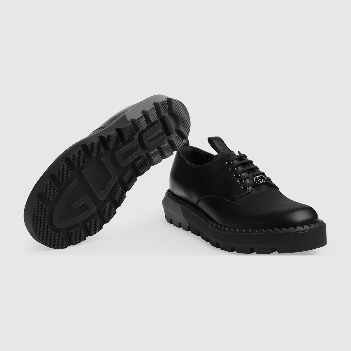 Gucci Interlocking G Lace Up Shoes