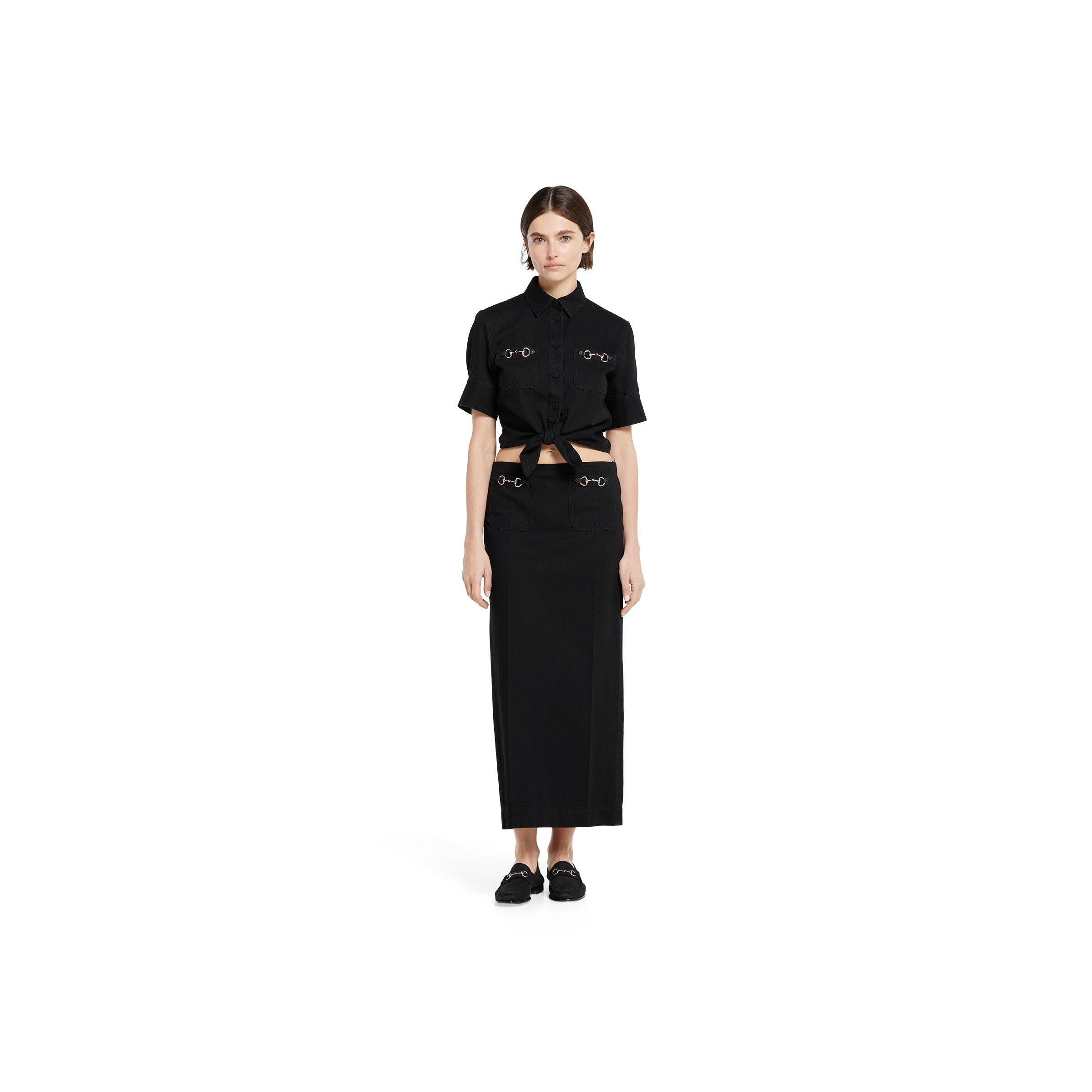Gucci Horsebit Denim Skirt