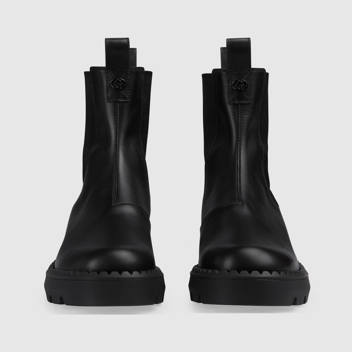 Gucci GG Leather Ankle Boots