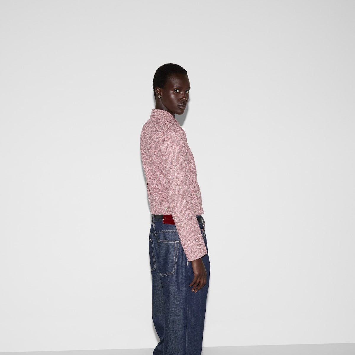 Gucci Sequined Lame Tweed Jacket