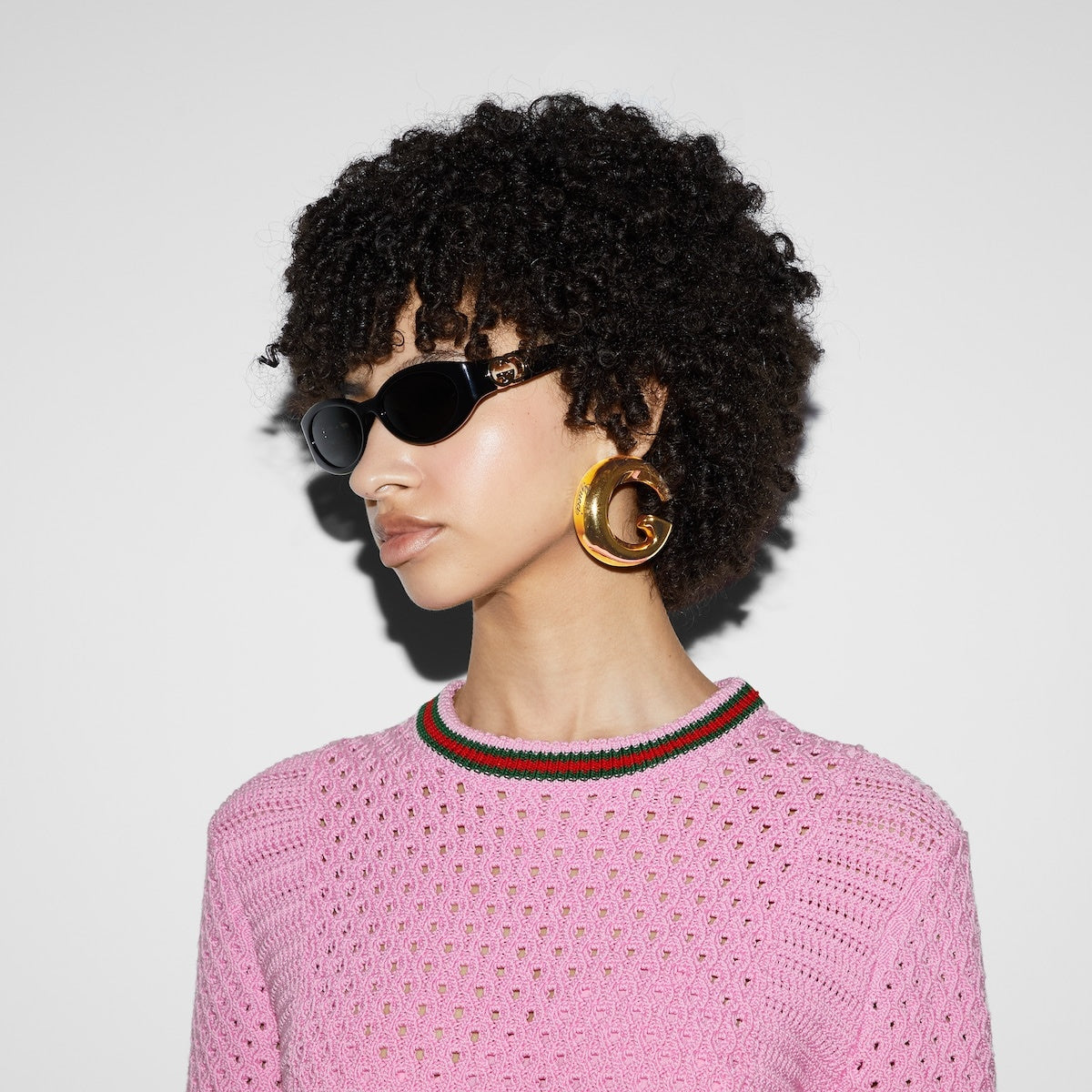 Gucci Web Crochet Effect Cotton Dress