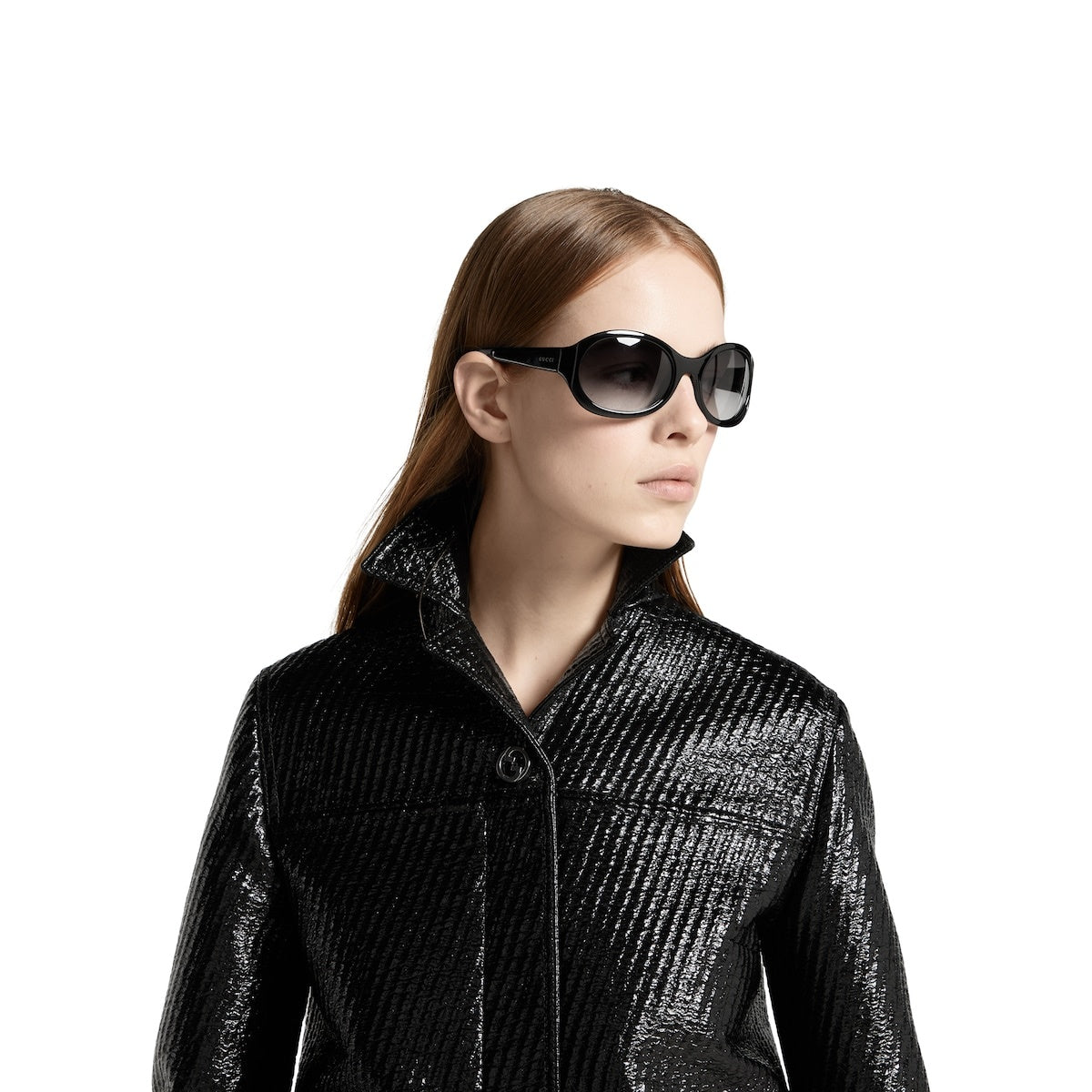 Gucci Diagonal Coated Wool Boxy Jacket